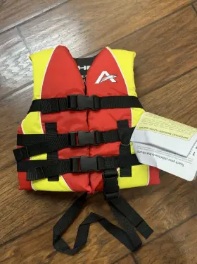 10010-02-a-rd Airhead Stars And Stripes Child Life Vest Osfm Red/yellow New