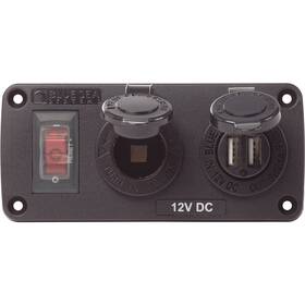 Blue Sea Systems 4363 Water Resistant Usb Accessory Panels-15a Breaker 12v Socket 2.1a Dual Charger