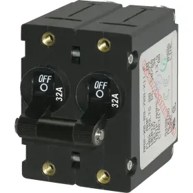 7349 Blue Sea Systems A-series Double Pole Toggle - 32a Black