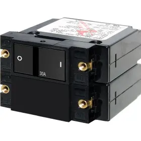 7414 Blue Sea Systems A-series Flat Rocker Circuit Breaker - Double Pole 30a