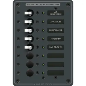 8059 Blue Sea Systems Ac 8 Position Toggle Circuit Breaker Panel