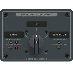 Blue Sea Systems 8386 Ac Rotary Switch Panel 30 Ampere 2 Positon Off 4 Pole