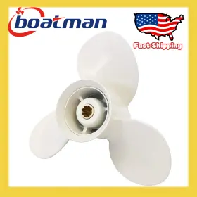 63v-45943-00-el Boatman Boat Outboard Propeller 9 1/4x11 For Yamaha 9.9 15 20hp Rh