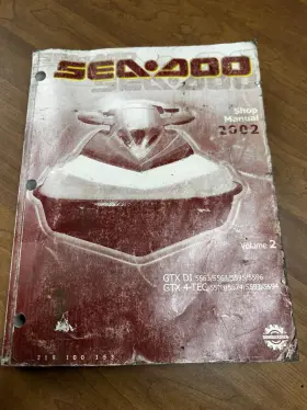 219100153 Bombardier 2002 Oem Sea Doo Gtx Di And 4-tec Shop Manual Seadoo