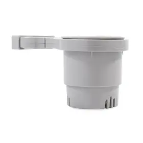 53093 Camco Clamp-on Rail Mounted Cup Holder-small For Up To 1-1/4 Inch Rail-grey
