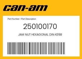 Can-am 250100170 Can-am Genuine Jam Nut Hexagonal D Inch 439b -