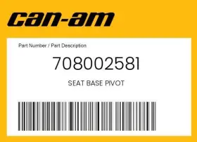 708002581 Can-am Genuine Seat Base Pivot -