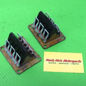 12021-3702 Carbon Tech Kawasaki X2 650sx 650 Reed Cages Cage Pedal Intake Left Right Set Fiber