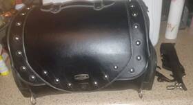 Castle 24-2402 Large 16 Inch X 12 Streetbag Leader Studded Motorcycle Bag Great Condition