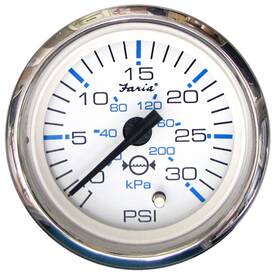 Faria Beede Instruments 13812 Chesapeake White Ss 2 Inch Water Pressure Gauge 30 Psi