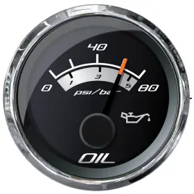 22024 Faria Beede Instruments Platinum 2 Inch Oil Pressure Gauge - 80 Psi