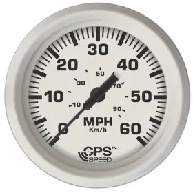33147 Faria Beede Instruments Dress White 4 Inch Gps Speedometer - 60 Mph