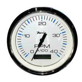 33834 Faria Beede Instruments Chesapeake White Ss 4 Inch Tachometer With Hourmeter 4000 Rpm Diesel Mech 33834 Faria Beede Instruments Chesapeake White Ss 4 Inch Tachometer With Hourmeter 4000 Rpm Diesel Mech