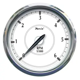 45013 Faria Beede Instruments Newport Ss 5 Inch Tachometer For Gas Inboard - 6000 Rpm