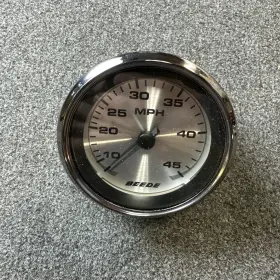 944617 Faria Beede Instruments 3 1/4 Cut Out Speedometer 45 Mph Gauge Chrome Face New