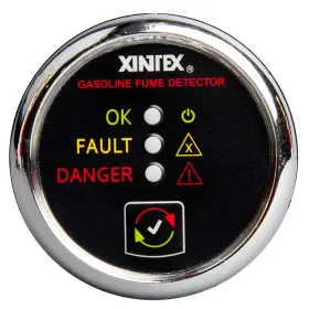 G-1c-r Fireboy-xintex Gasoline Fume Detector And Alarm With Plastic Sensor-chrome Bezel Display