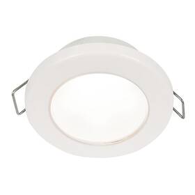 Hella Marine 958110511 Euroled 75 3 Inch Round Spring Mount Down Light-white Led-white Plastic Rim-12v