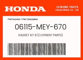 06115-mey-670 Honda Genuine Gasket Kit B Copnent Parts -