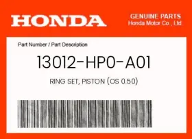 13012-hp0-a01 Honda Genuine Ring Set Piston Os 0.50 -