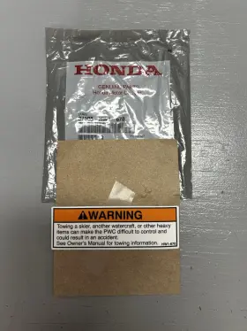 87508-hw1-670 Honda Oem Decal Label Towing Warning 02-09 Aquatrax F12/12x F15/15x R12/12x