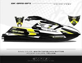 Gk-brs-gp1 Ipd Graphics Jet Ski Graphic Kit For Kommander Gp1 Brs Design