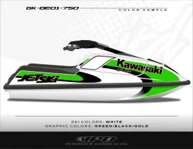Gk-oe01-750sx Ipd Graphics Stock Graphic Kit Kawasaki 750 Sx Sxi And Pro Jetski 2001 Design
