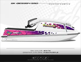 Gk-oe9394-550 Ipd Graphics Stock Graphic Kit Kawasaki 300 400 440 550 Jetski 1993-1994 Design