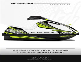 Gkr-js2-sxr Ipd Graphics Jet Ski Graphic Kit For Kawasaki 800 Sxr Js2 Design