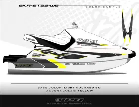 Gkr-stb2-wb Ipd Graphics Jet Ski Graphic Kit For Yamaha Waveblaster Stb2 Design
