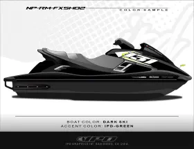 Np-rm-fxsho2 Ipd Graphics Jet Ski Number Plate Kit For Yamaha Gen-2 Fxho Fxsho And Fxsvho Rm Design