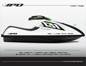 Np-rr2-sxr Ipd Graphics Jet Ski Number Plate Kit For Kawasaki 800 Sxr Rr2 Design