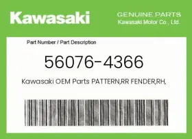 56076-4366 Kawasaki Genuine Pattern Rr Fender Rh Lwr -