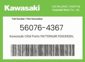 56076-4367 Kawasaki Genuine Pattern Rr Fender Rh -