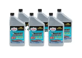 10652-x6 Lucas Oil- Synthetic Sae 75w-90 M8 Marine Gear Oil 10652 1 Quart Bottle Qty 6
