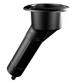 P1030db Mate Series Plastic 30 Degree Rod And Cup Holder-drain-round Top-black