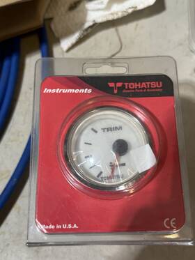 Nos 3pu-725710 Tohatsu 3gf-11306-0 Trim Meter Gauge Chrome White