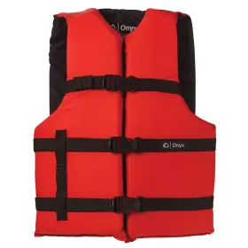103000-100-004-12 Onyx Outdoor Nylon General Purpose Life Jacket - Adult Universal Red