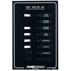 9972305b Paneltronics Standard Ac 6 Position Breaker Panel And Main With Leds