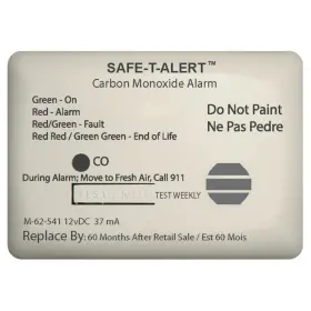 Alarm-12v-62-541-marine Safe-t-alert 62-541-marine 62 Series Carbon Monoxide Surface Mount