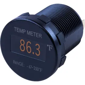 421610-1 Sea-dog Round Oled Temperature Meter Fahrenheit With 6ft Lead
