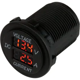 421625-1 Sea-dog Round Voltage And Amp Meter - 6v-30v 10
