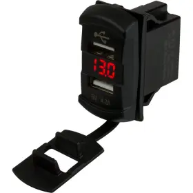 426527-1 Sea-dog Dual Usb Rocker Switch Style Voltmeter With Hidden Display