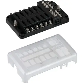 445188-1 Sea-dog Blade Style Led Indicator Fuse Block With Negative Bus Bar-12 Circuit