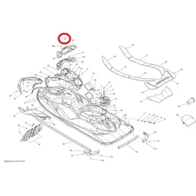 291004264 Sea Doo Genuine Brp 2016-20 Gti 90 130 155 Bezel Assy Part 58 New