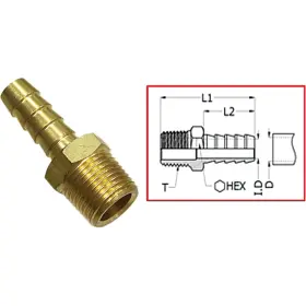 Mr-07305 Spi Sports Parts Inc 1/4 Pipe To 3/8 Hose Barb Fitt