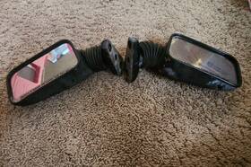 Tigershark 0678-028 95 96 97 640 770 Monte Carlo Mirrors Pair Black Aftermarket