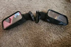 0678-028 Tigershark 95 96 97 640 770 Monte Carlo Mirrors Pair Black Aftermarket