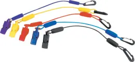 Lvw-17 Western Power Sports Wps Floating Whistle With Lanyard Black