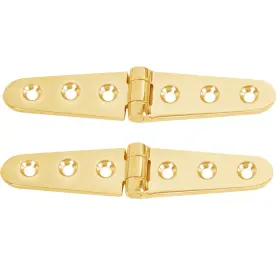 S-605bc Whitecap Strap Hinge - Polished Brass 6 Inch X 1-1/8 Pair