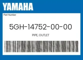 5gh-14752-00-00 Yamaha Genuine Pipe Outlet -